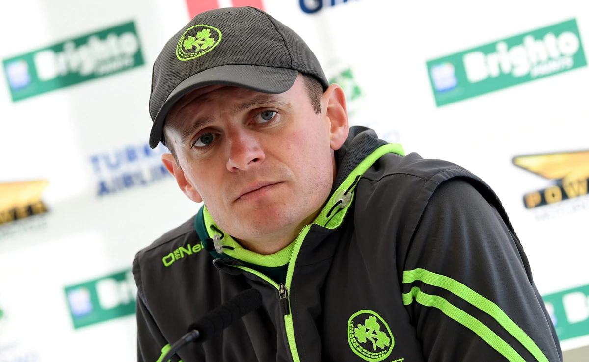 Ireland’s skipper William Porterfield during the press conference at Malahide Cricket Club, Malahide, Ireland, May 10, 2018. (REUTERS)