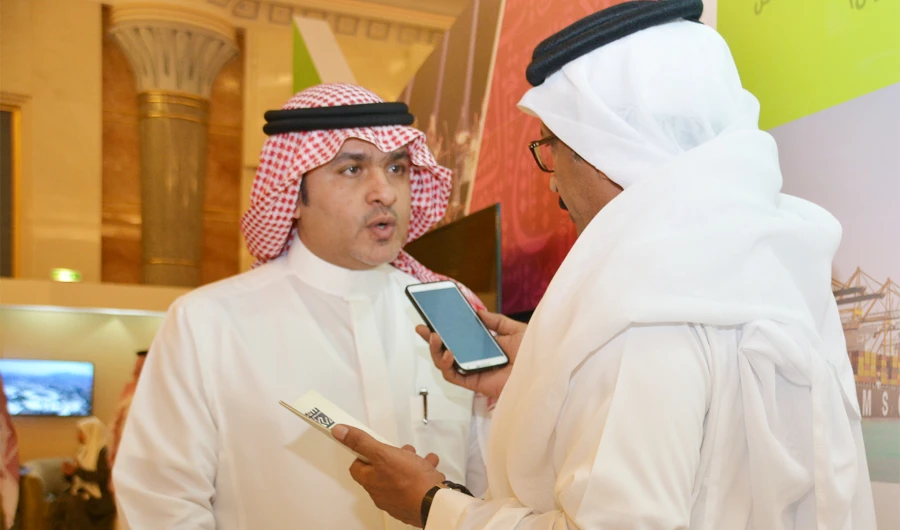 Industrial Valley CEO Ayman Youssef Mansi speaks during an interview with Arab News. (AN photo by Huda Bashatah)