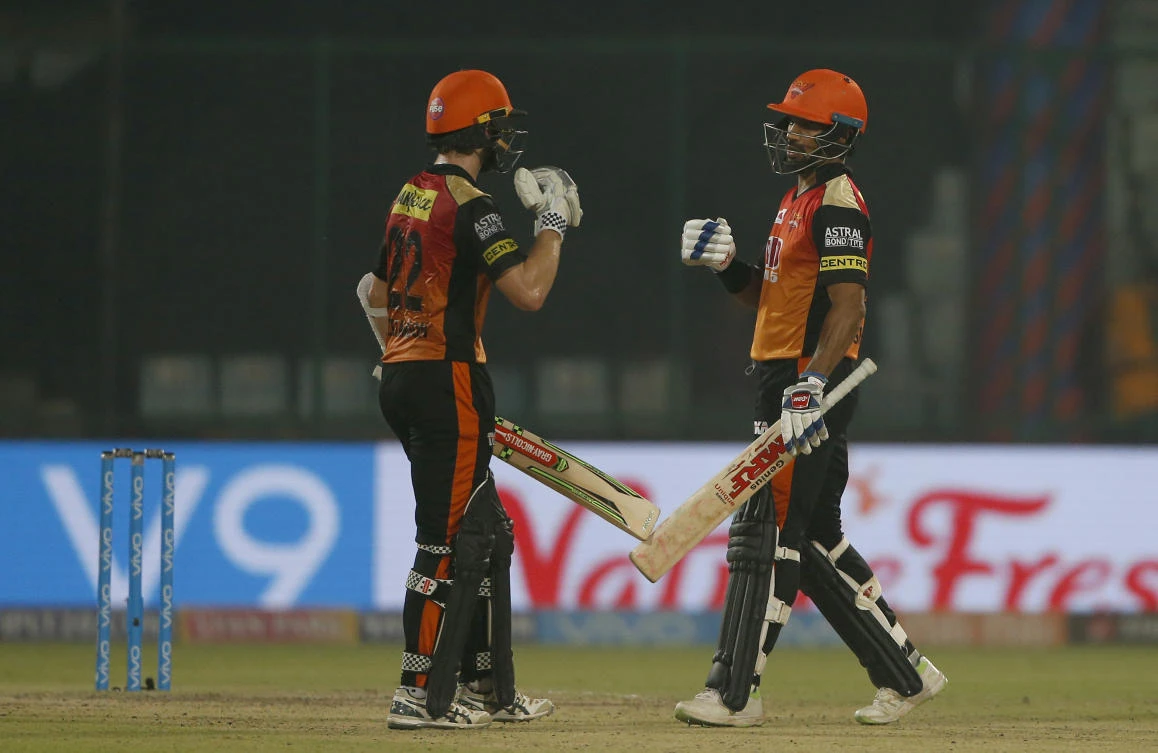 Kane Williamson and Shikhar Dhawan put on a record-breaking partnership. (AP)