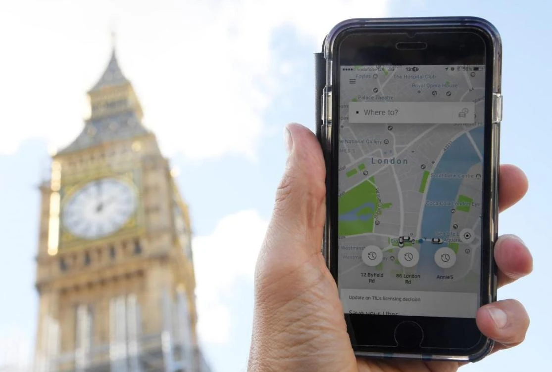 Uber is battling a decision by London’s transport regulator last September to strip it of its license after it was deemed unfit to run a taxi service. (Reuters)