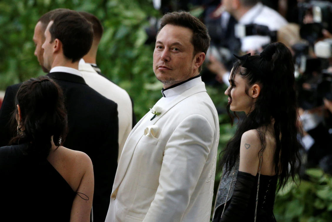 Elon Musk arrives at the Metropolitan Museum of Art Costume Institute Gala (Met Gala). (REUTERS)