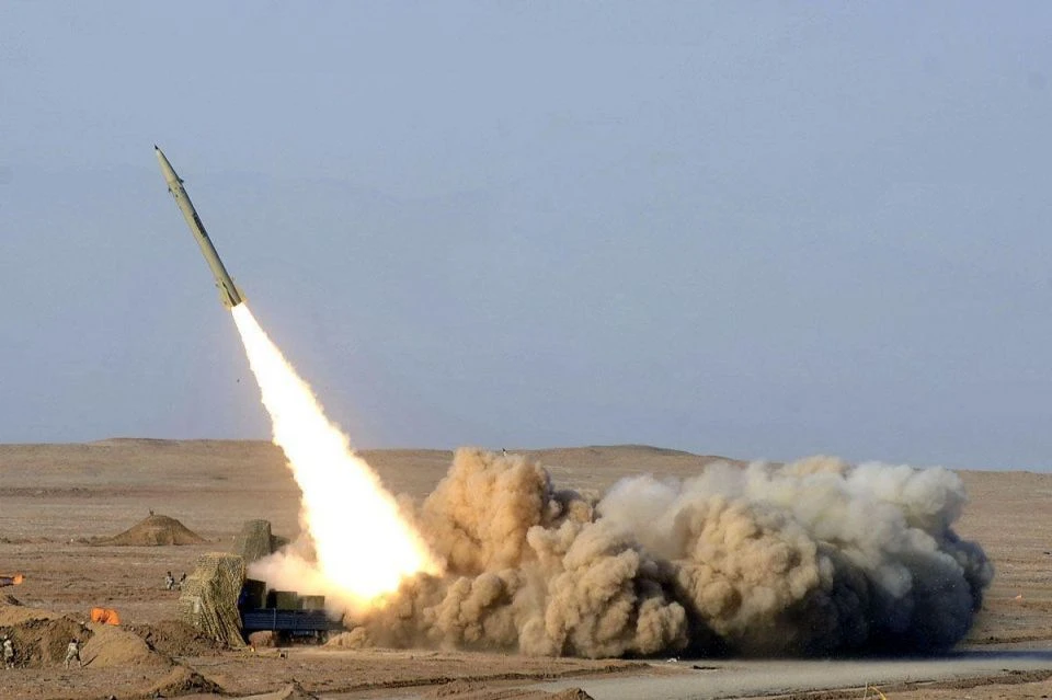 Saudi Arabia’s air defence forces intercepted a ballistic missile fired by Iran's backed Houthi militia over the southern Saudi Arabian city of Jazan. (ARASH KHAMOUSHI/AFP)