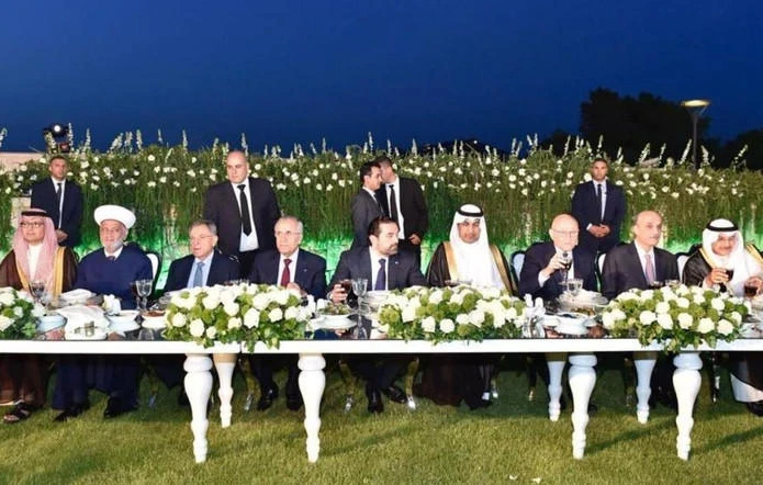 Among the attendees were Lebanese Prime Minister Saad Hariri and Saudi envoy Nizar Al Alula. (SPA)