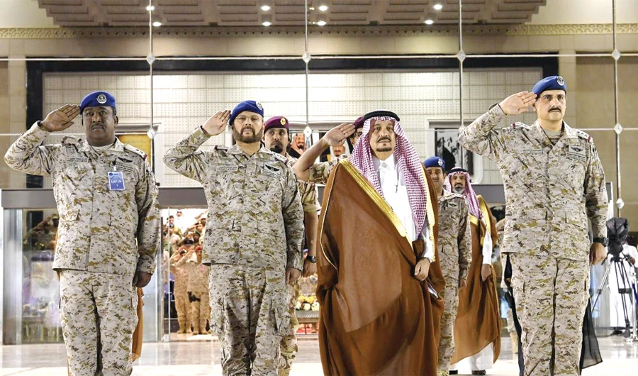 Riyadh Gov. Prince Faisal bin Bandar at the graduation ceremony of the 94th batch of the King Faisal Air Force College in Riyadh. (SPA)