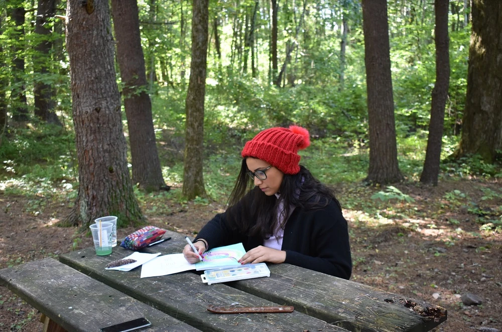 Mariam Hamidaddin is founder of “alternative art space” Humming Tree is also a freelance graphic designer and a keen adventurer. (Supplied)