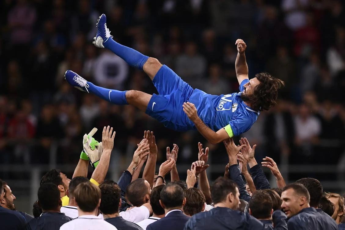 Maldini, Buffon and Baggio feature in star-studded farewell for Italy legend Pirlo