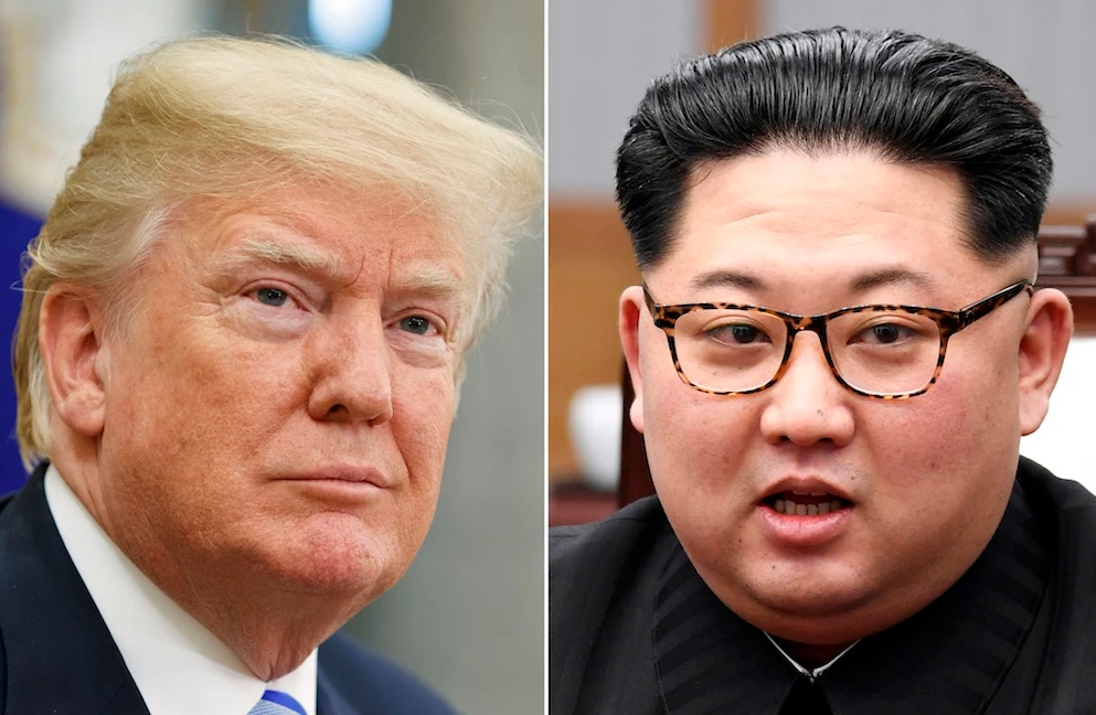 Combination of file photos, US President Donal Trump, North Korean leader Kim Jong Un. (AP)