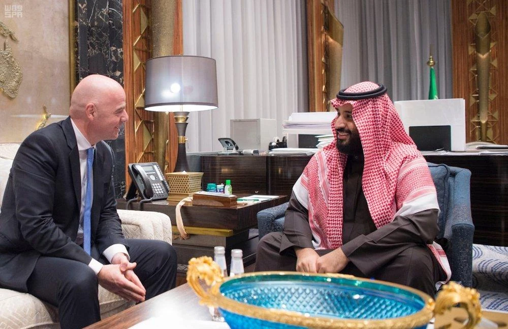 Saudi Crown Prince and FIFA President discuss ways of strengthening cooperation