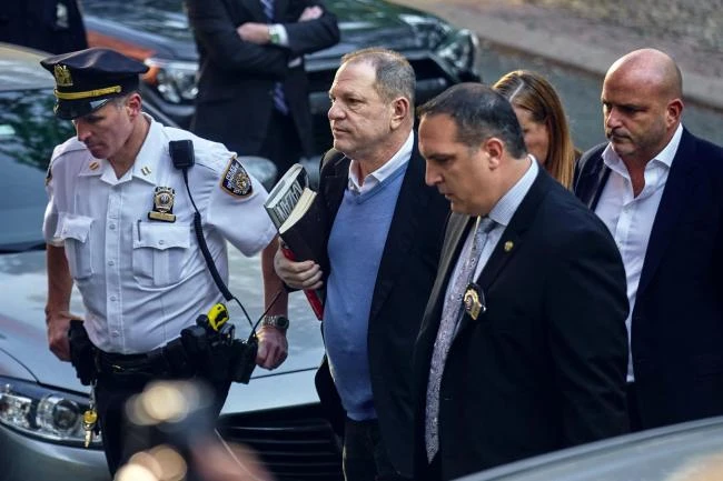 Fallen Hollywood mogul Harvey Weinstein turned himself in to New York police to face sexual assault charges. (AP Photo)