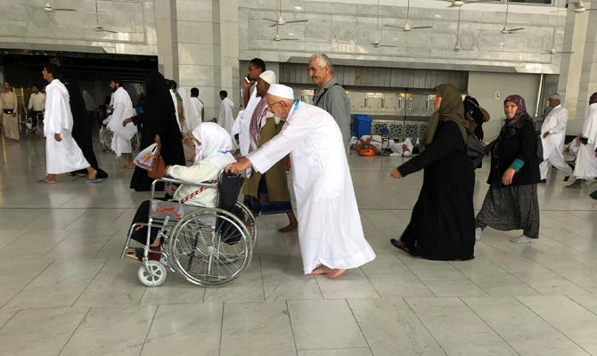 Pilgrims at the Grand Mosque in Makkah. (SPA)