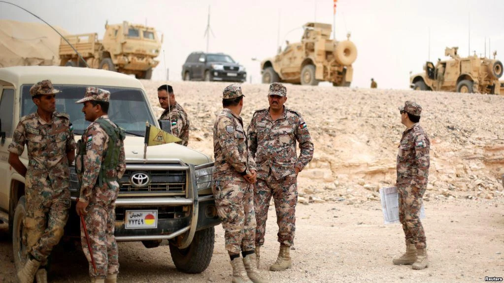 File Photo showing Jordanian troops at deployed near the Jordanian-Syrian border. (Reuters)