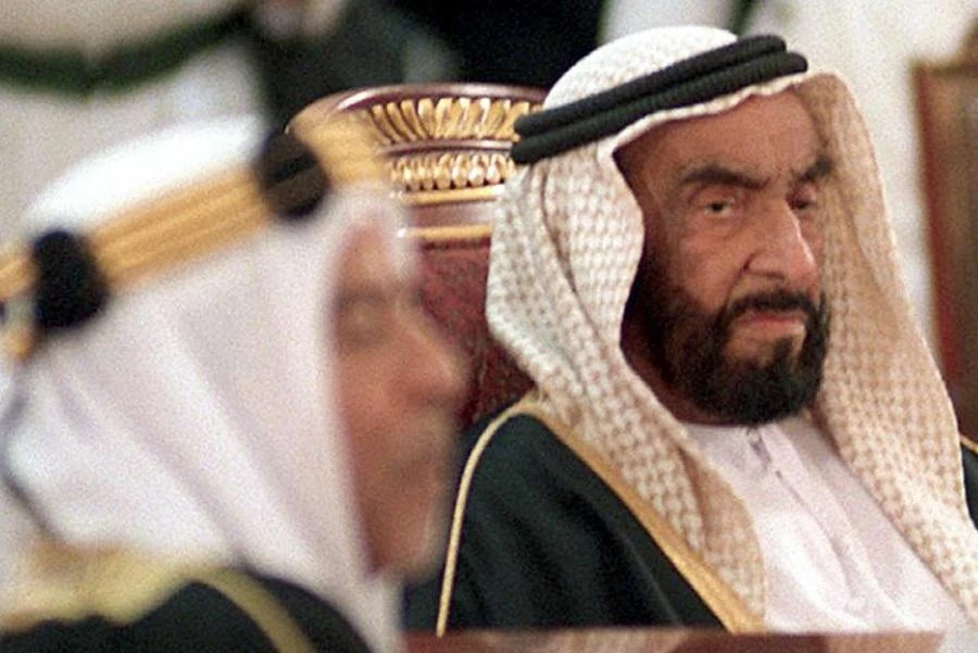 The founding father of the UAE, Sheikh Zayed bin Sultan Al-Nahyan, is set to be the subject of a new Hollywood movie produced by STX Films. (File Photo: AFP)