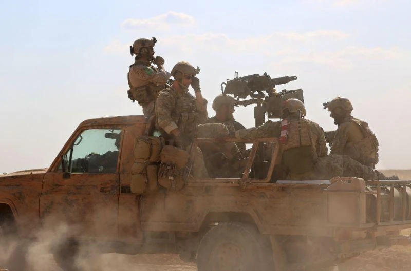 File photo showing US special forces personnel working with Kurdish allies who played a key role in battles against Daesh in Syria. (AFP)