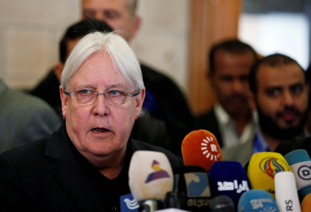 File photo showing the UN envoy to Yemen, March 24, 2018. (Reuters)