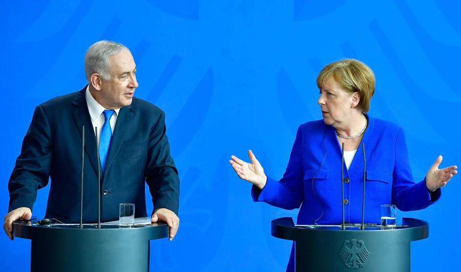 The Israeli premier is lobbying against Iran’s nuclear deal during talks in Europe. (AFP)