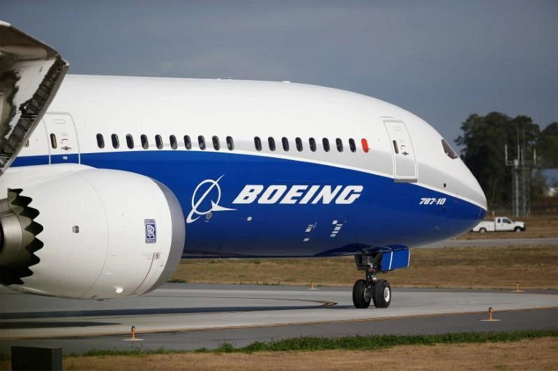 File photo showing the new Boeing 787-10 Dreamliner taxis on the runway during it's first flight at the Charleston International Airport in North Charleston, South Carolina, United States, March 31, 2017. (Reuters)