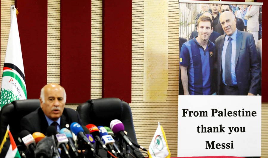 Jibril Rajoub, Palestinian Football Association chief, led protests against the match, focusing on how the Israeli government politicized the event. (Reuters)