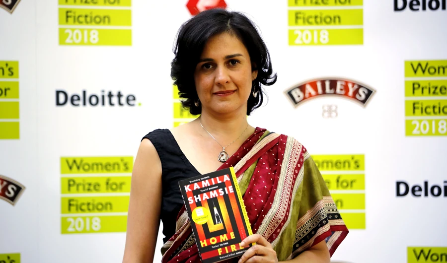 Britain's Kamila Shamsie, one of the shortlisted authors for the Women's Prize for Fiction poses in London on June 6, 2018. (AFP)