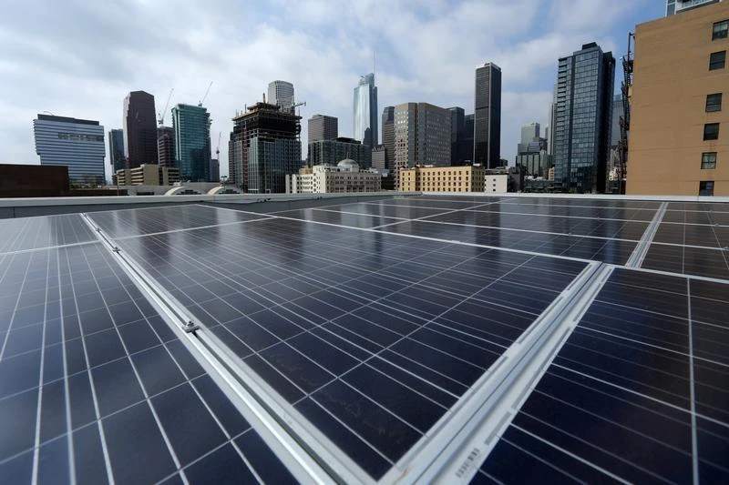 Tariffs on solar panels imported from China — imposed earlier this year by President Trump — has led to widespread freezes in installations across the US. (Reuters)