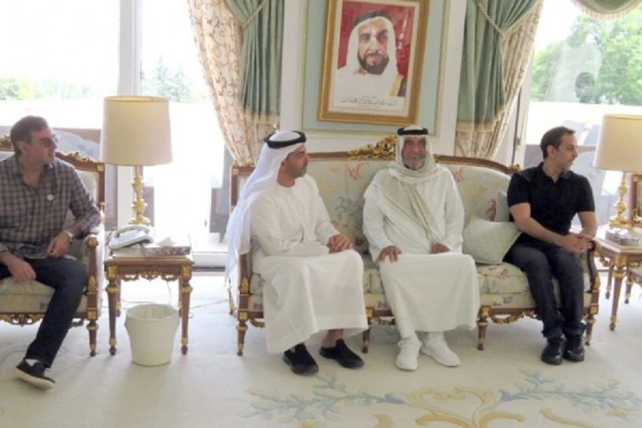 State media publish images of UAE’s president in France