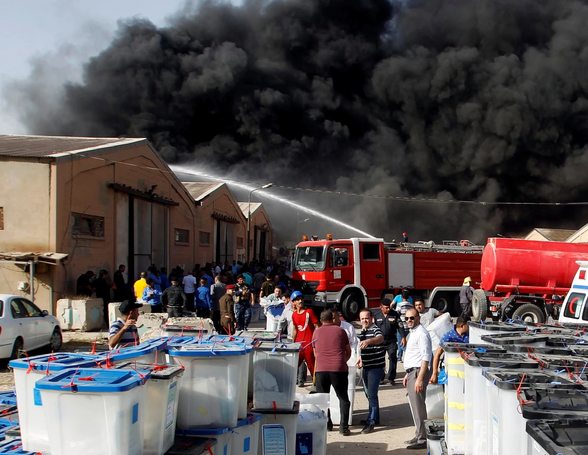 Iraq’s parliament speaker calls for election rerun, after fire hits ballot boxes warehouse