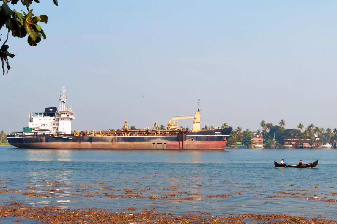 A tanker pictured near the Indian port of Kochi. Indian refiner Nayara Energy has begun cutting imports from Iran. (Shutterstock)