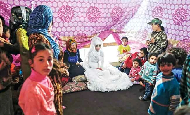 Displacement, instability and poverty are driving the underage marriages in war-torn Syria. File/Getty Images