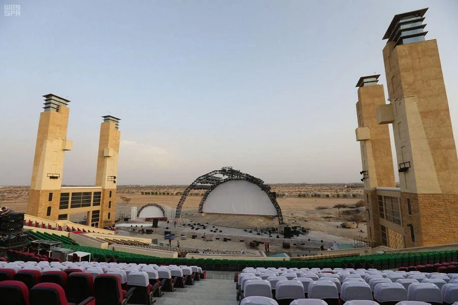 Preparations for Souq Okaz almost finished as opening day approaches. (SPA)