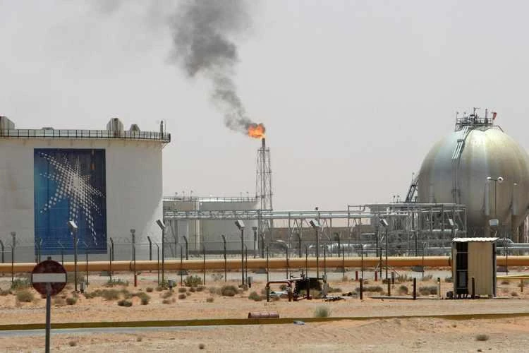 Gas is flared off at Khurais oilfield. Saudi crude shipments rose during May to 7.16 million bpd, up 250,000 bpd month-on-month. (Reuters)