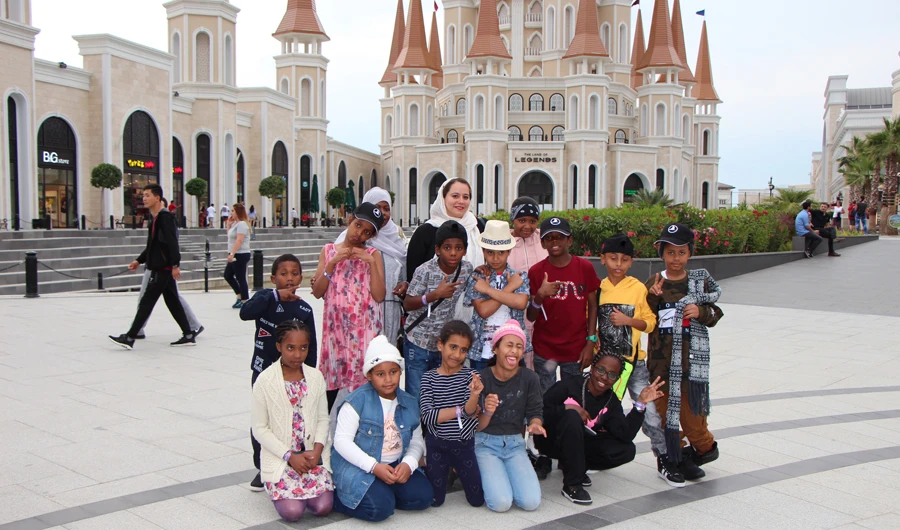 The children were able to create unforgettable memories at the Land of Legends Resort in Antalya.