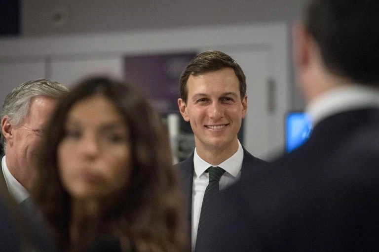 Donald Trump’s son-in-law and senior adviser Jared Kushner, above, and special representative for international negotiations Jason Greenblatt would travel to Israel, Egypt and Saudi Arabia. (AFP)
