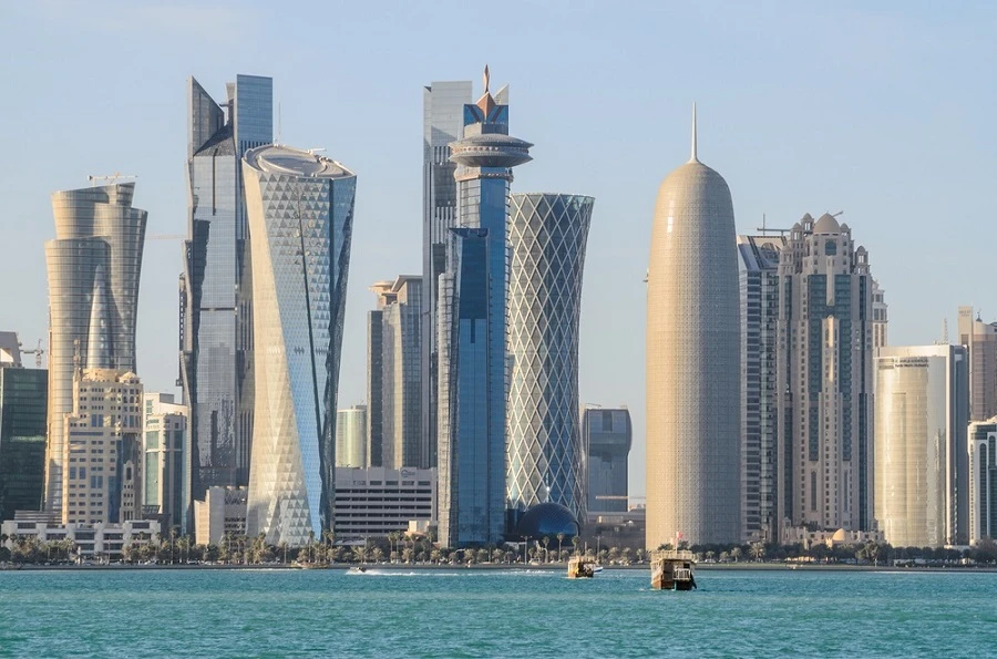Doha's Corniche in West Bay on May 6, 2016 in Doha, Qatar. (Shutterstock)