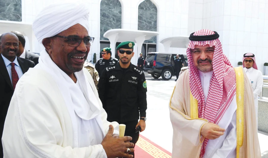 Sudanese President Omar Al-Bashir is seen upon departure at King Abdul Aziz International Airport in Jeddah on Thursday. (SPA)