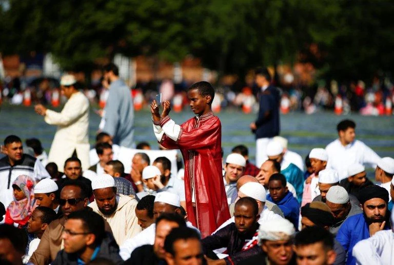 The largest Eid celebration in Europe took place in Small Heath Park, Birmingham with over 140,000 Muslims gathering to mark the end of Ramadan. (Reuters)