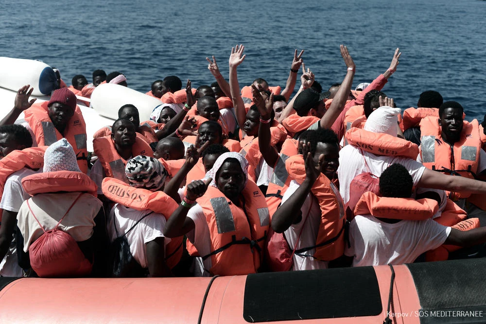 (Kenny Karapov/SOS Mediteranee/AFP)