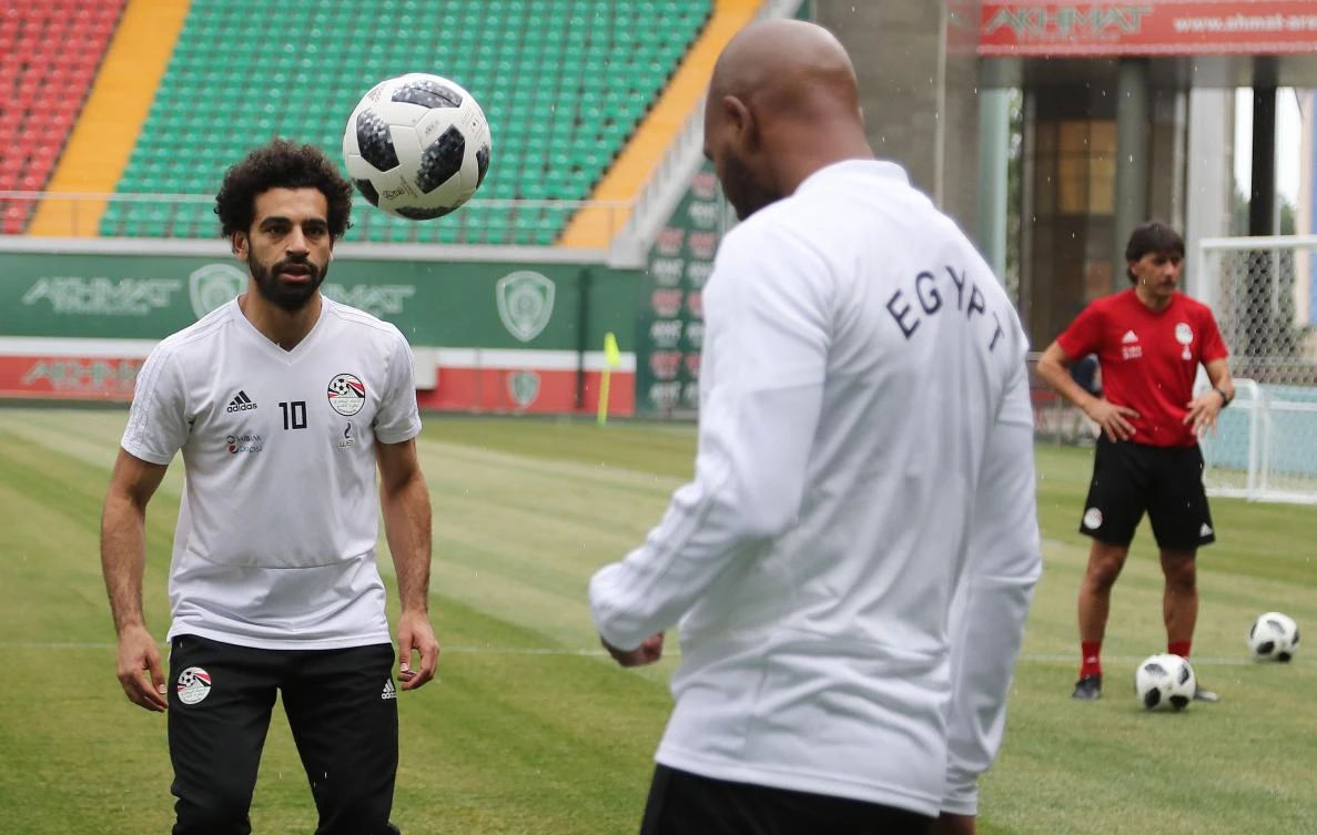 Mohamed Salah has come through training unscathed and is ready to play against Russia on Tuesday. (AFP)