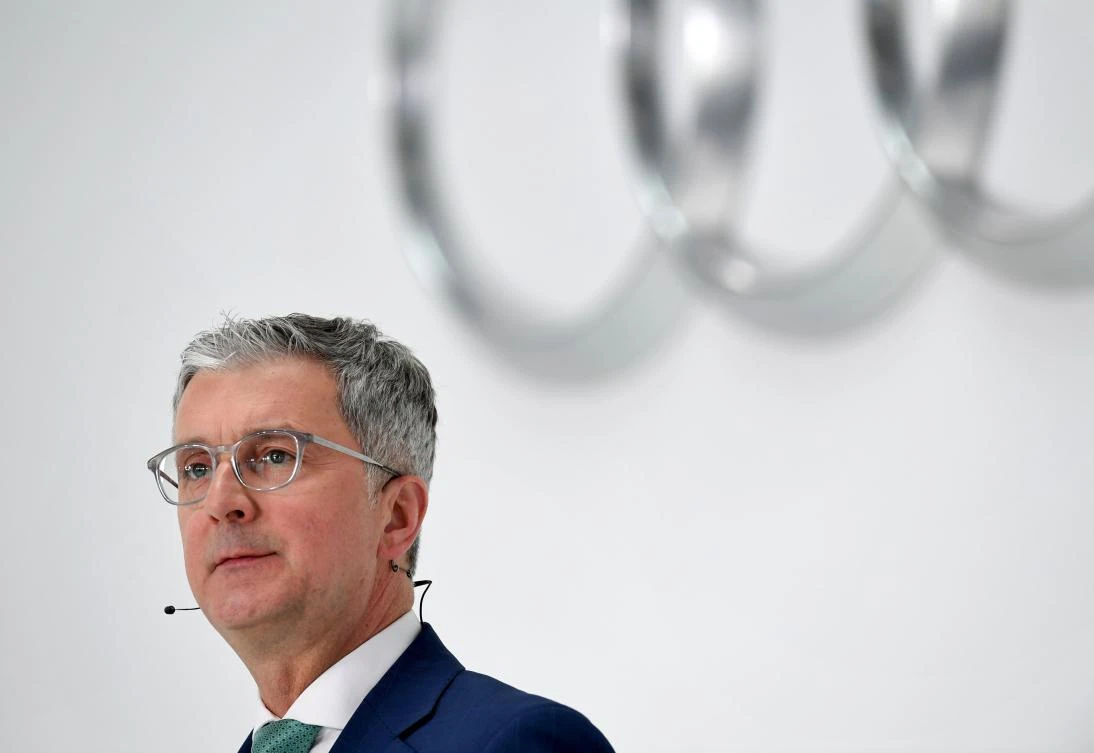 In this file photo taken on March 15, 2018 The CEO of the German carmaker Audi AG, Rupert Stadler attends the annual press conference at the headquarters in Ingolstadt. (AFP/Christof Stache)
