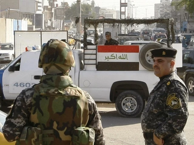 File photo showing a police patrol in Baghdad, Iraq. (Reuters)