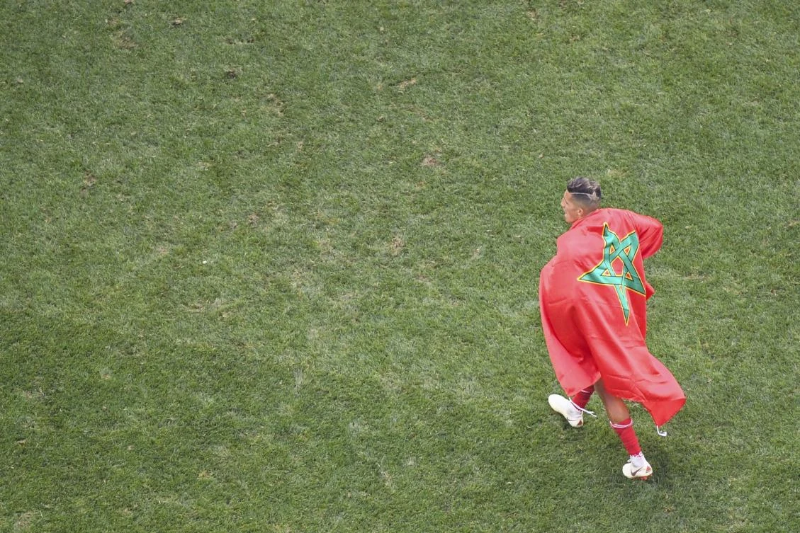 Morocco's midfielder Faycal Fajr walks off the pitch following the Russia 2018 World Cup Group B football match between Portugal and Morocco. (AFP/Mladen ANTONOV)
