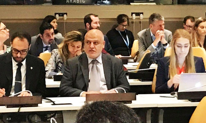 A delegation from the King Salman Humanitarian Aid and Relief Centre (KSRelief) participated in the meeting of the humanitarian affairs section of the UN Economic and Social Council, in New York on Tuesday. (SPA)