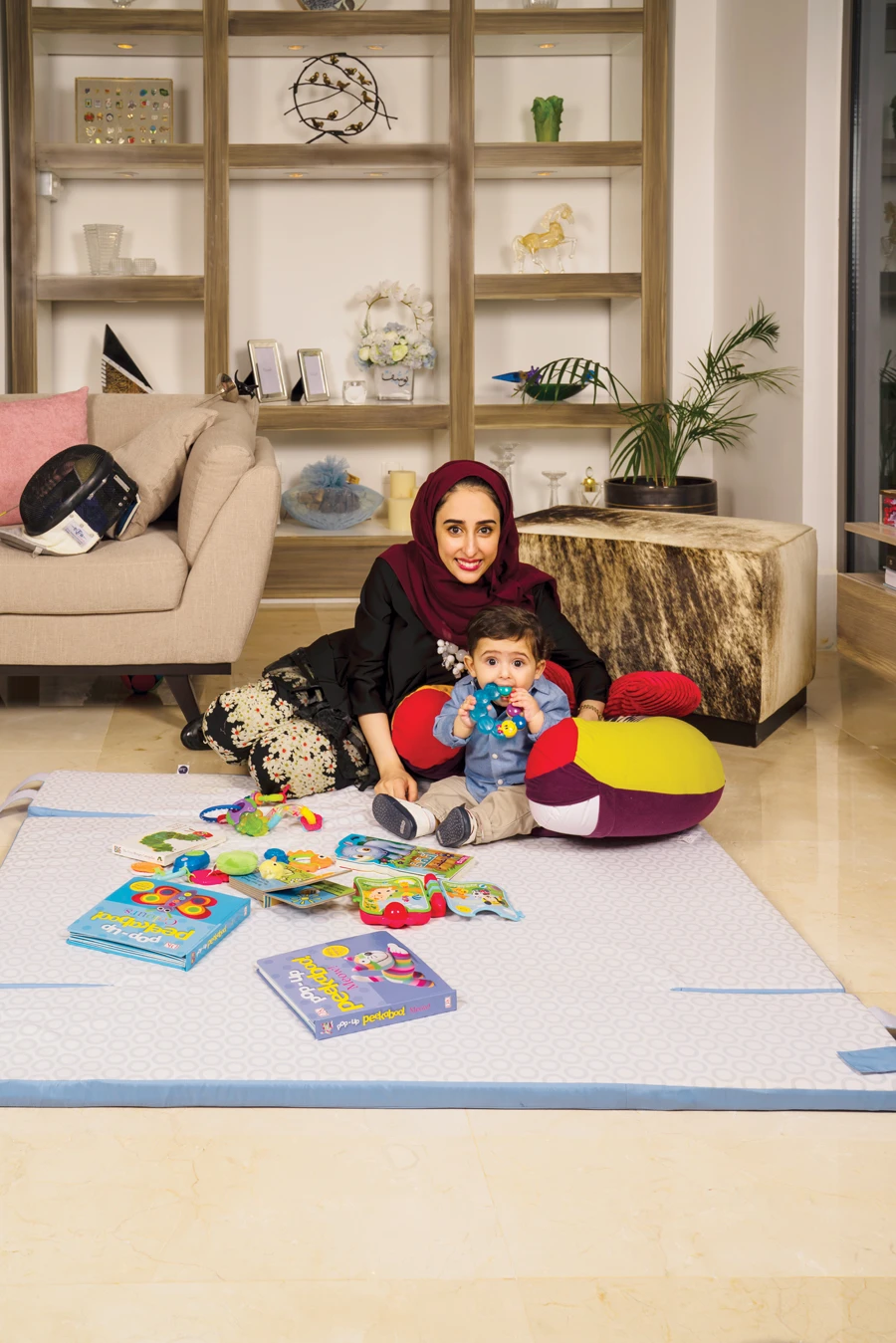 Lubna Alomair with her child. (AN photo by Ziyad Alarfaj)
