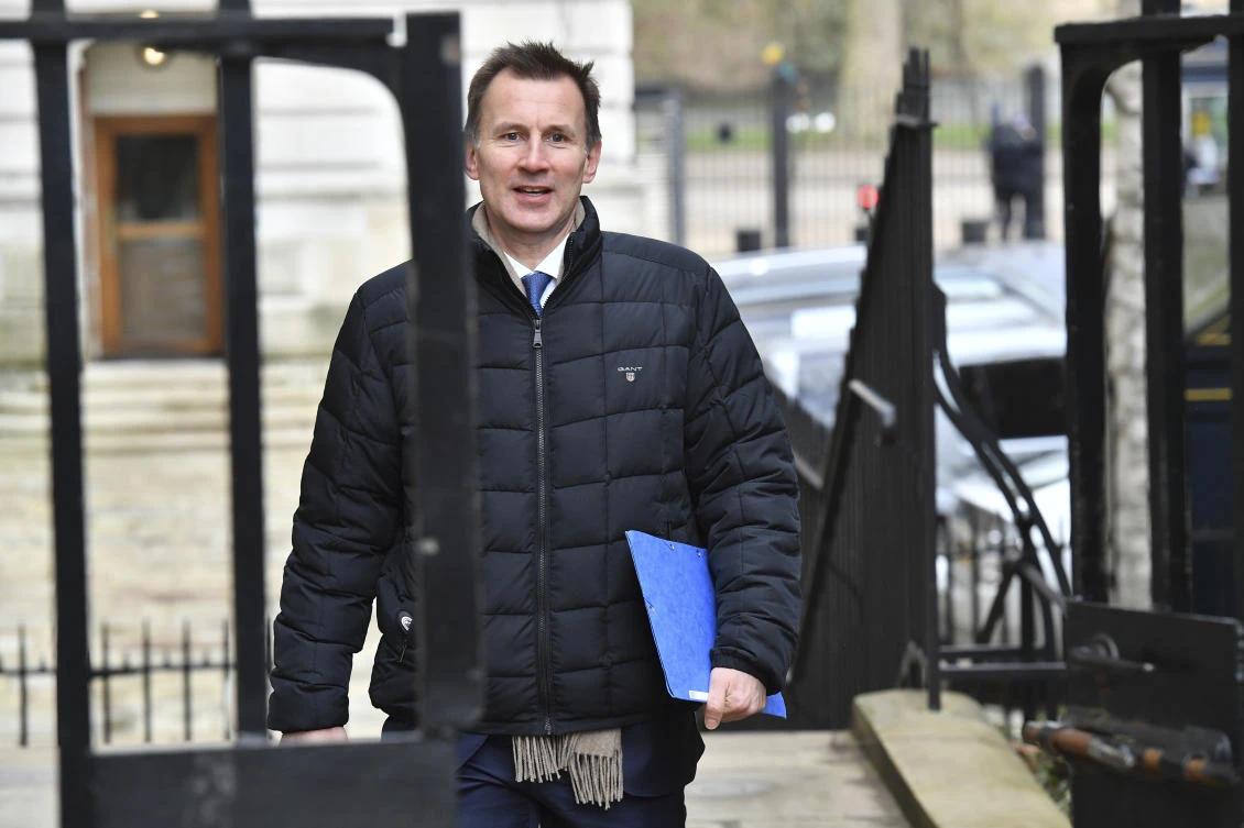 Britain’s Health and Social Care Secretary Jeremy Hunt (Ben Stansall/AFP/FILE)
