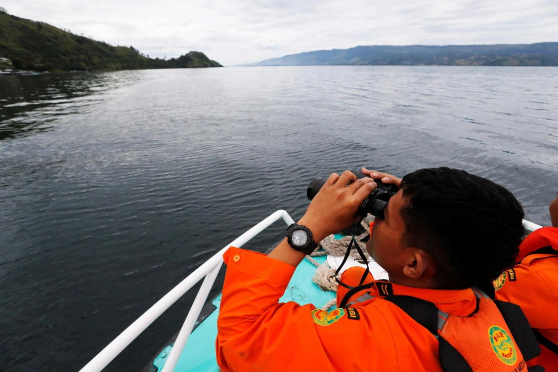 Indonesia identifies location of ferry that sank in volcano crater lake