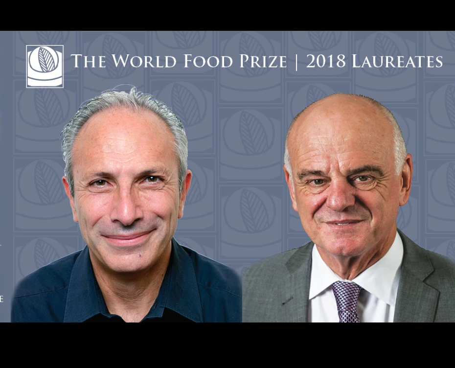 Lawrence Haddad, who is a British economist and food policy researcher, and Dr. David Nabarro, has worked with the World Health Organization. (Courtesy: World Food Prize Facebook page)