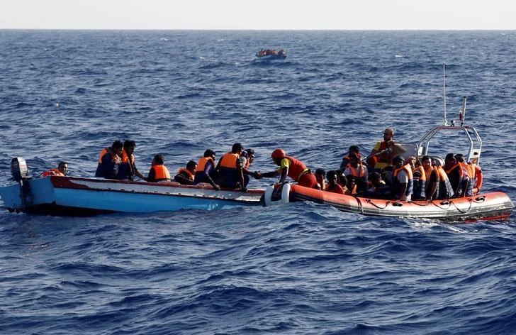 File photo shows an inflatable boat from the Spanish vessel Astral operated by the NGO Proactiva collects migrants off the Libyan coast in the Mediterranean Sea August 18, 2016. (Reuters)