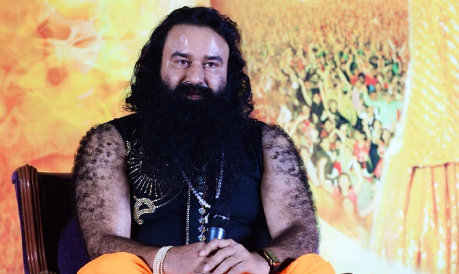 The controversial Hindu chief Gurmeet Ram Rahim Singh dubbed the "guru in bling" headed there to await a verdict in his rape trial. (AFP)