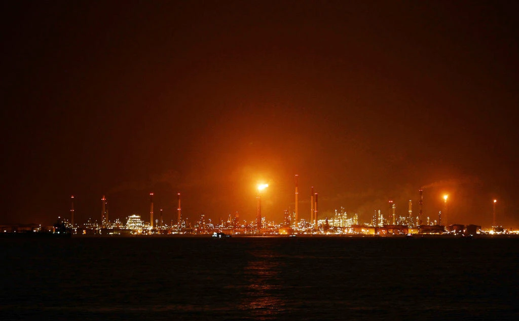 Margins at a typical complex refinery in Singapore dropped to $4.28 a barrel at the market close on Monday, the lowest since August 2016. Above, Shell’s offshore petroleum complex in Singapore. (Reuters)