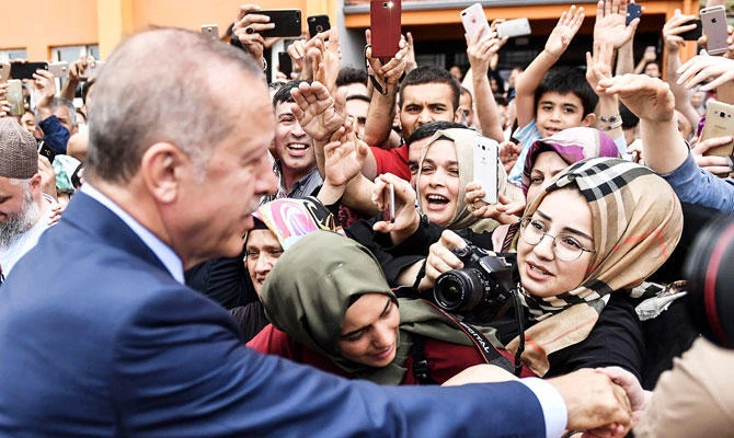 US President Donald Trump congratulated Turkish President Recep Tayyip Erdogan on Tuesday. The two leaders agreed to improve bilateral ties. AFP