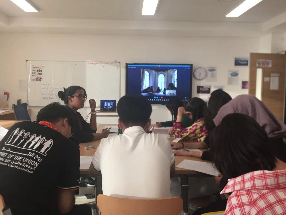Students at the North London Collegiate School (NLCS) in Dubai, which has been acquired by Amanat. (Courtesy of NLCS)