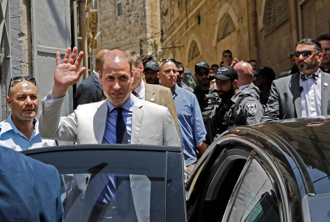 The Duke of Cambridge is the first member of the royal family to make an official visit to the Jewish state and the Palestinian territories. (AFP / AHMAD GHARABLI)